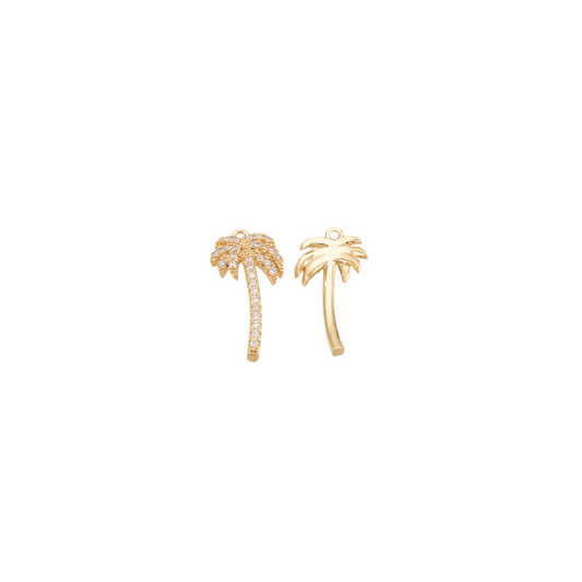 Gold Crystal Palm Tree Charm