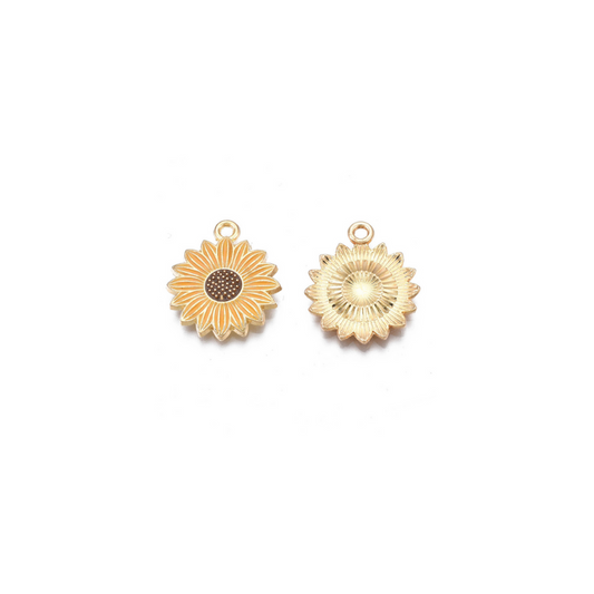 Gold Classic Sunflower Charm