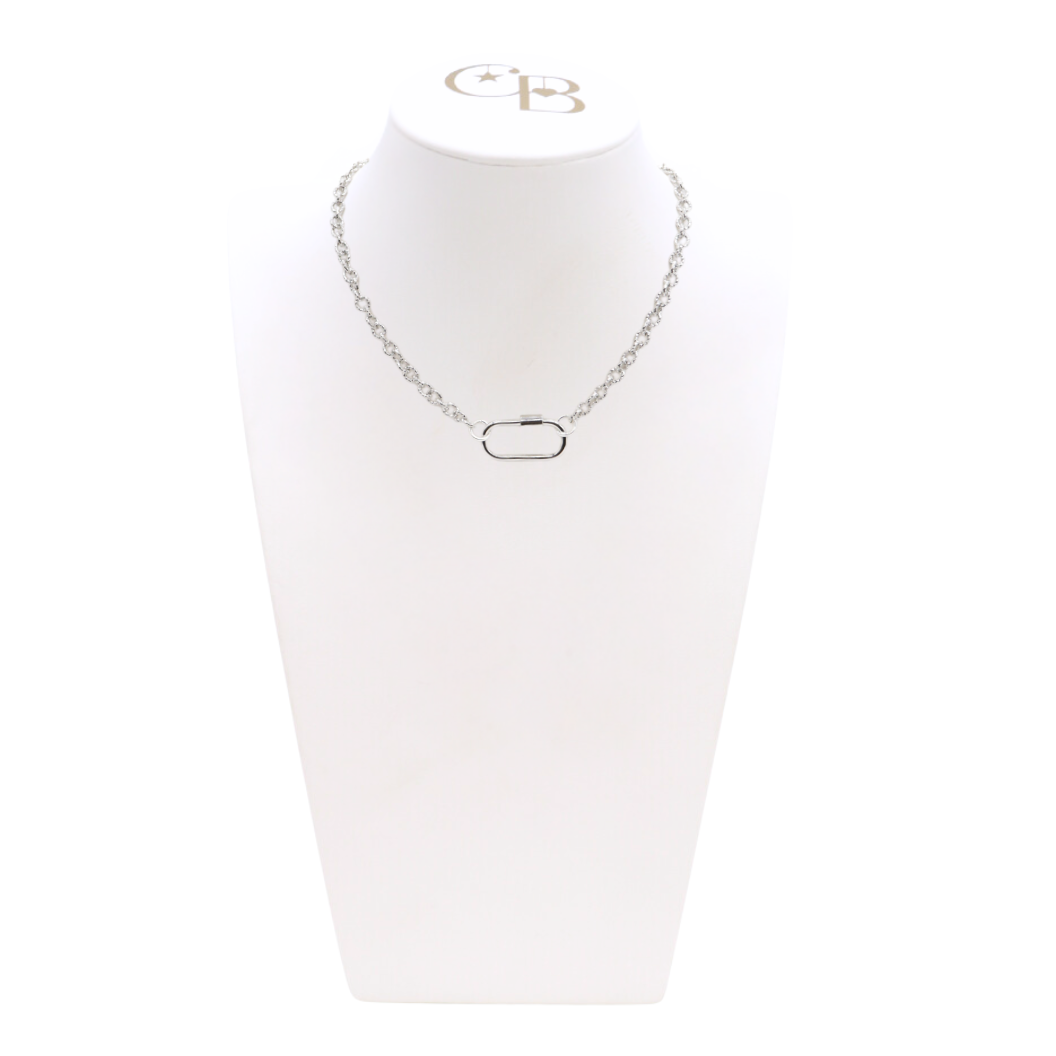 Silver Ruth Necklace With Piper Carabiner