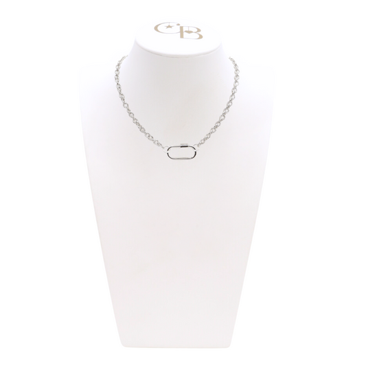 Silver Ruth Necklace With Piper Carabiner