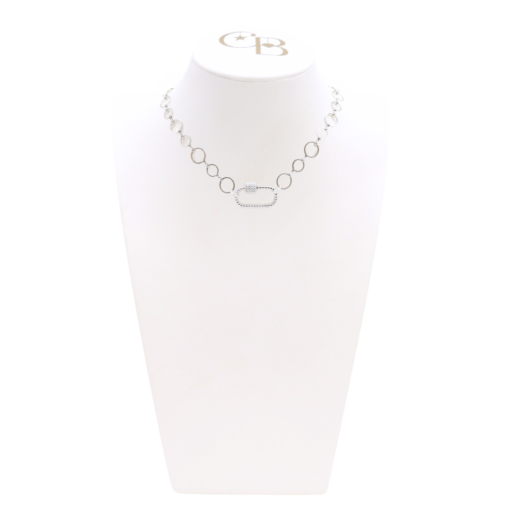Silver Emilia Necklace With Bella Carabiner