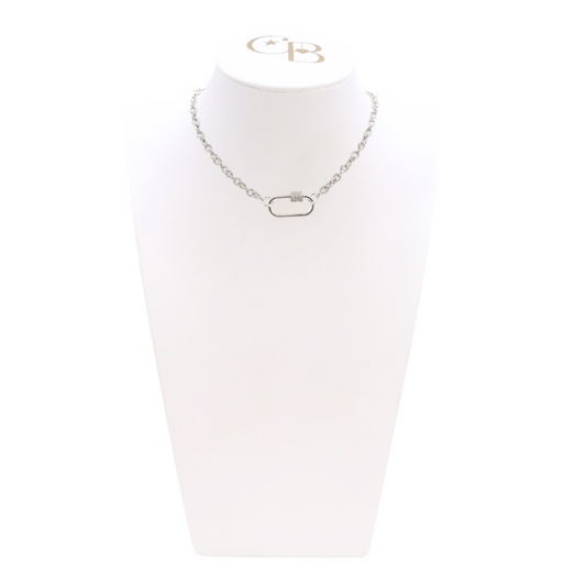 Silver Ruth Necklace With Large Gabi Carabiner