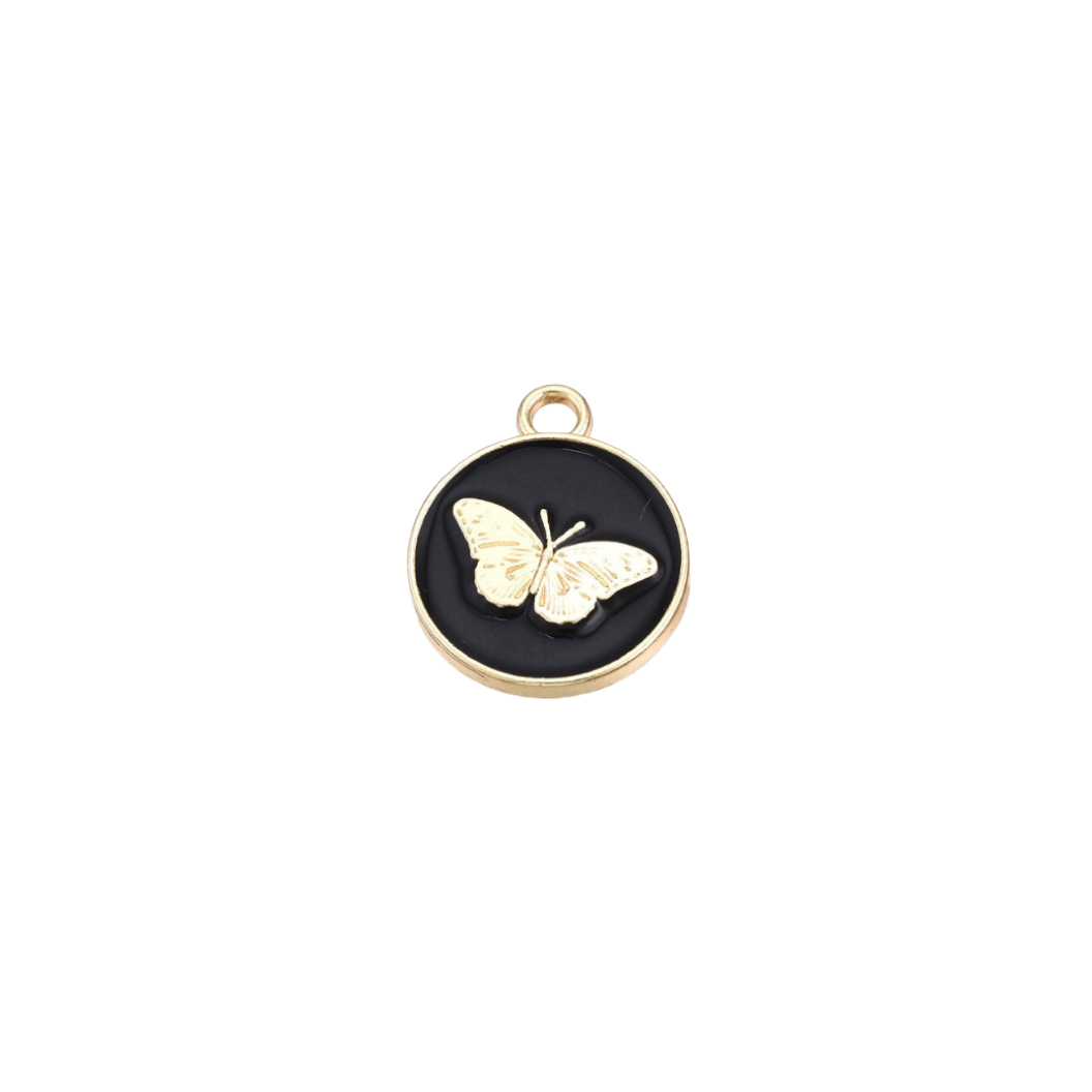 Front view of the Gold and Black Butterfly Disk
