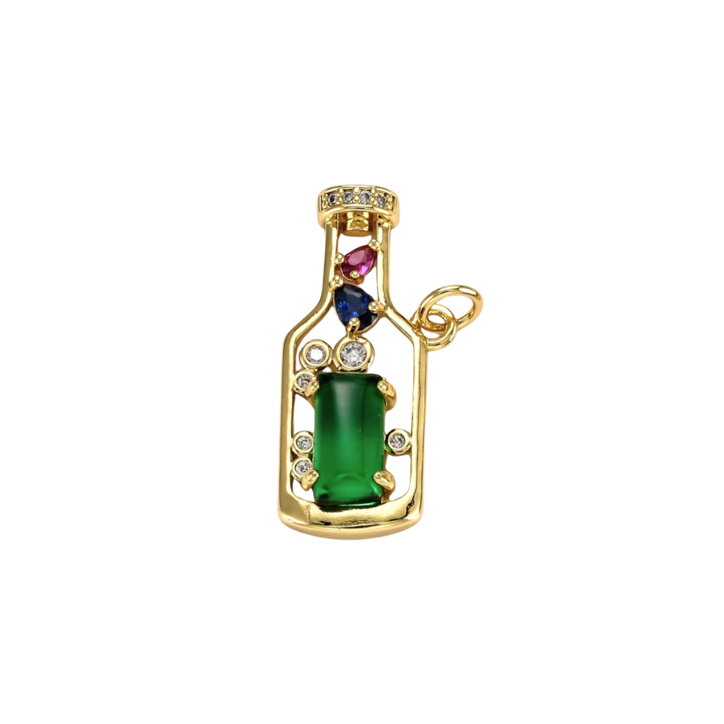 Front view of the Gold Bit of Bubbly Charm