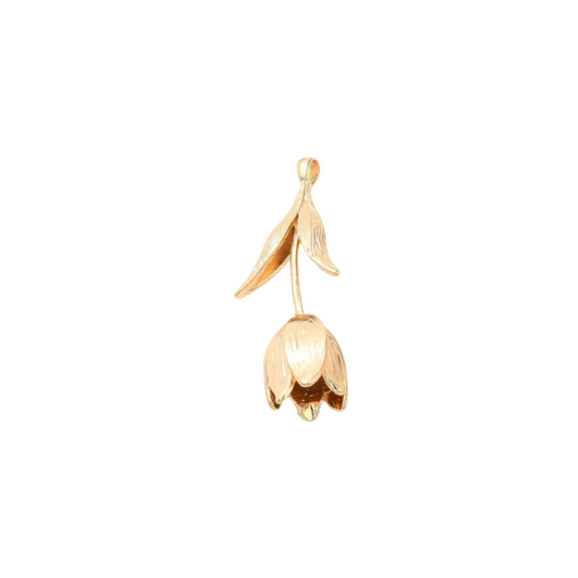 Front of the Gold Etched Tulip Charm