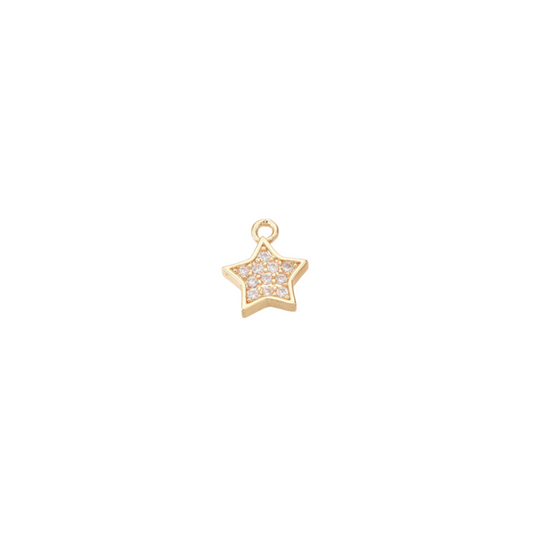 Gold Crystal Star Charm
