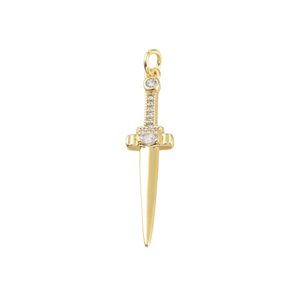 Front of Gold Sword of the Spirit Charm