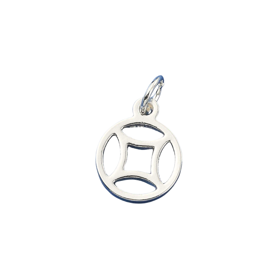 Front of Silver Harmony Disc Charm