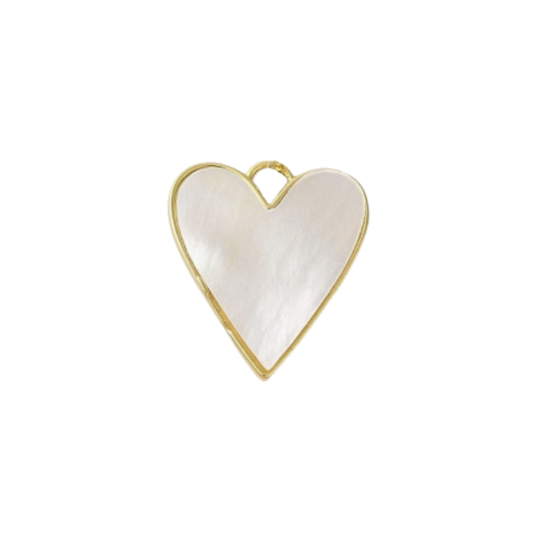 Front view of the Gold Pearlescent Statement Heart