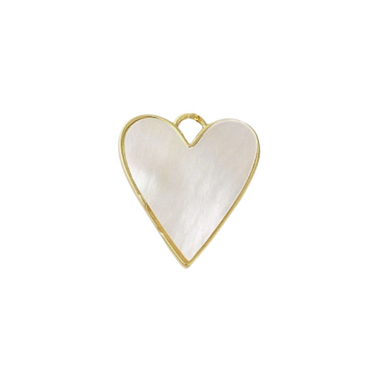Front view of the Gold Pearlescent Statement Heart