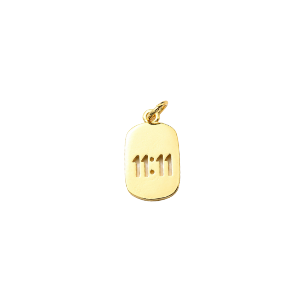 Front of Gold 11:11 Wish Charm