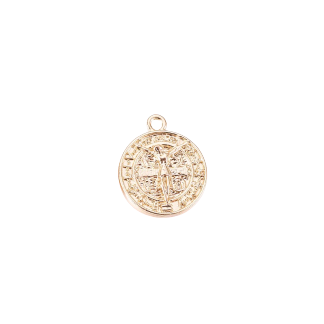 Gold 'Jesus On The Cross' Charm - front view 