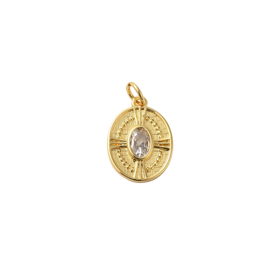 Gold Solis Medallion Charm