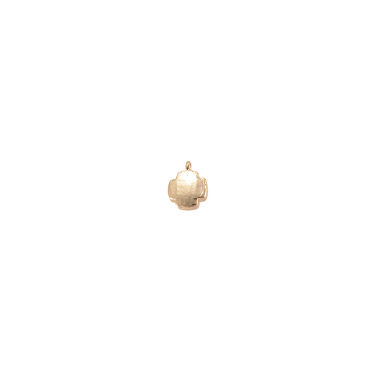 Front of Gold Brushed Cross Charm