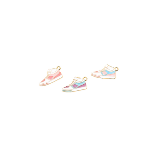 Front of the Gold Cute Kicks Sneaker Charms | Assorted