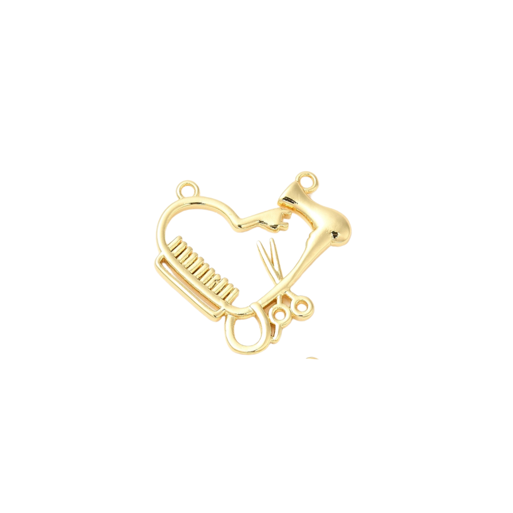 Front of Gold For the Love of Hair Charm