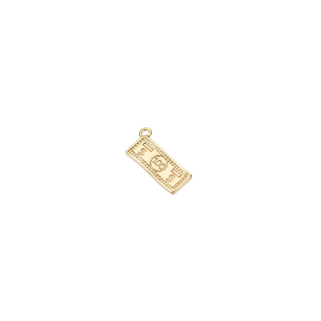 Front of Gold $100 Bill Charm