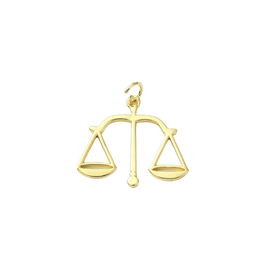 Front of Gold Scales of Justice Charm