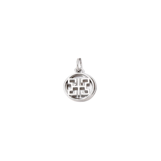 Silver Round Charm 