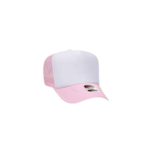 CB Hat Bar - White & Pink Trucker Hat