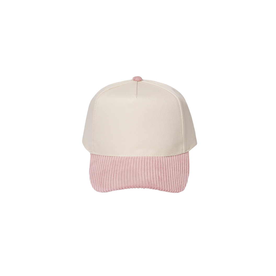 CB Hat Bar - Pink Corduroy Brim Baseball Cap