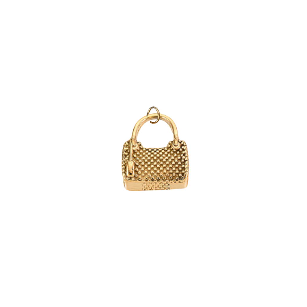 Gold Honeycomb Luxe Mini Purse Charm