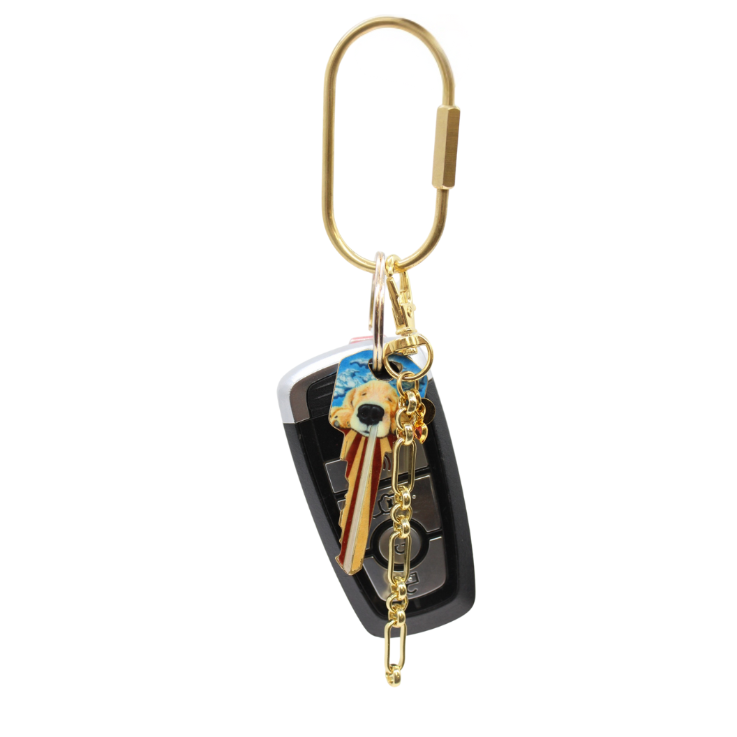Gold Single Strand Anna Keychain & Purse Charm