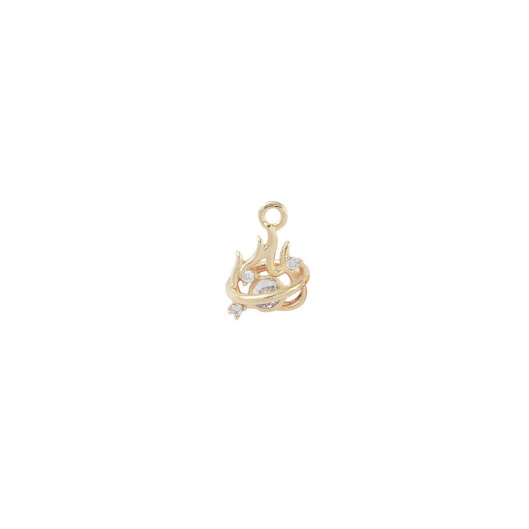 Gold Flame of Faith Charm