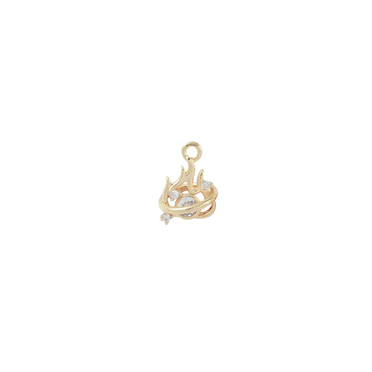 Gold Flame of Faith Charm