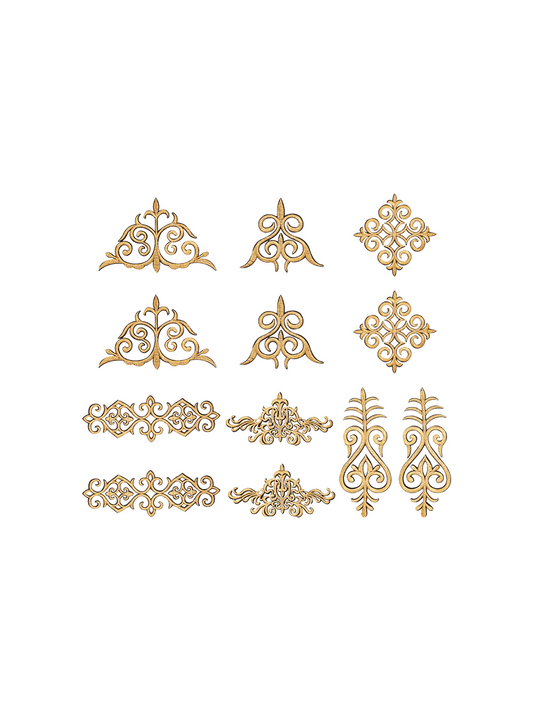 Front View Eclectic Metallic Patches | Assorted