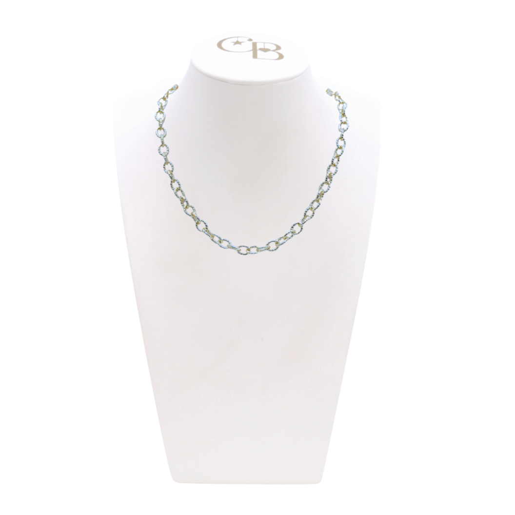 Front View of the Silver Alexis Necklace 
