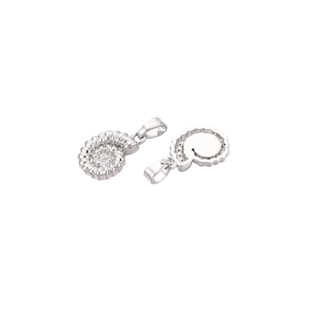 Silver Conch Shell Charm