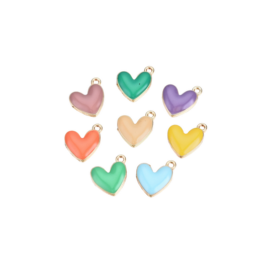 Gold Mini Bubble Heart Charm | Assorted