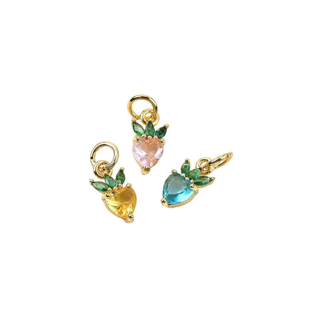 Transparent Gold Berry Sweetheart Charm 