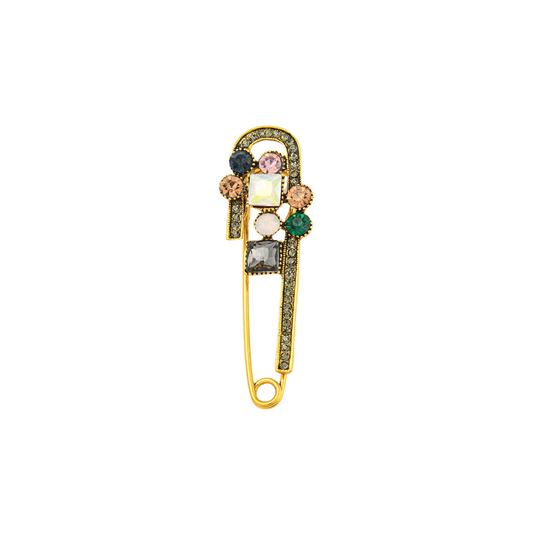 Gold Enchanted Brooch with Rhinestones | Shoe, Purse & Hat Charm