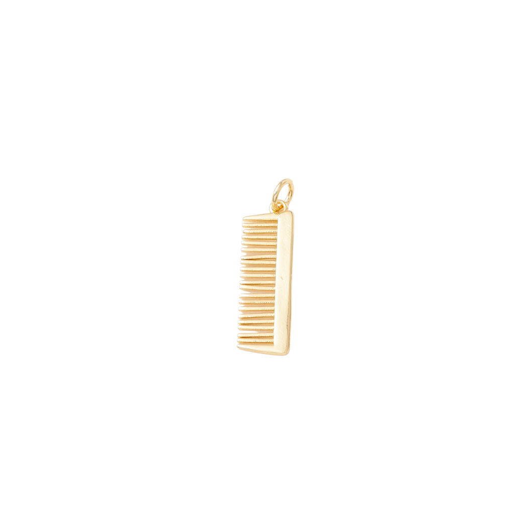 Front view of the Gold Comb Charm