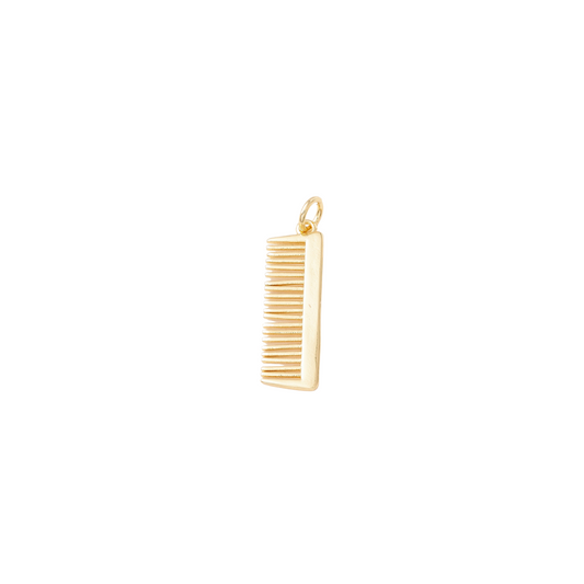 Front view of the Gold Comb Charm