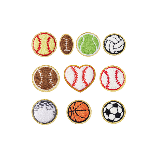 Game Day Glitz Sports Patches – Assorted Sports