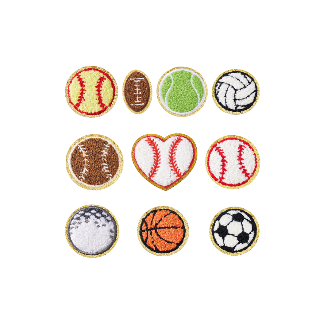 Game Day Glitz Sports Patches – Assorted Sports Transparent