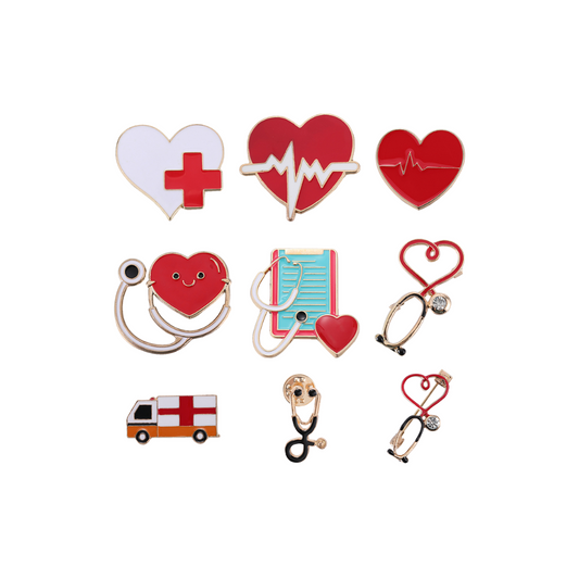 Gold Healthcare Heroes Brooches - Assorted