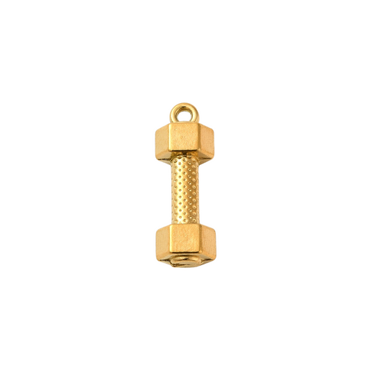 * Gold "Work it Out" Dumbbell Charm