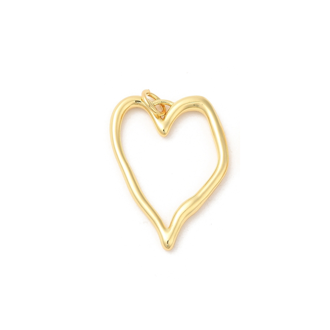 * Gold Handwritten Heart Charm