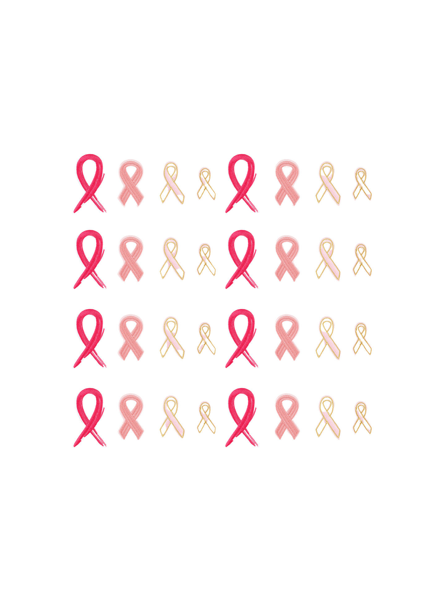 Front view of the Breast Cancer Awareness Ribbon Patches | Assorted