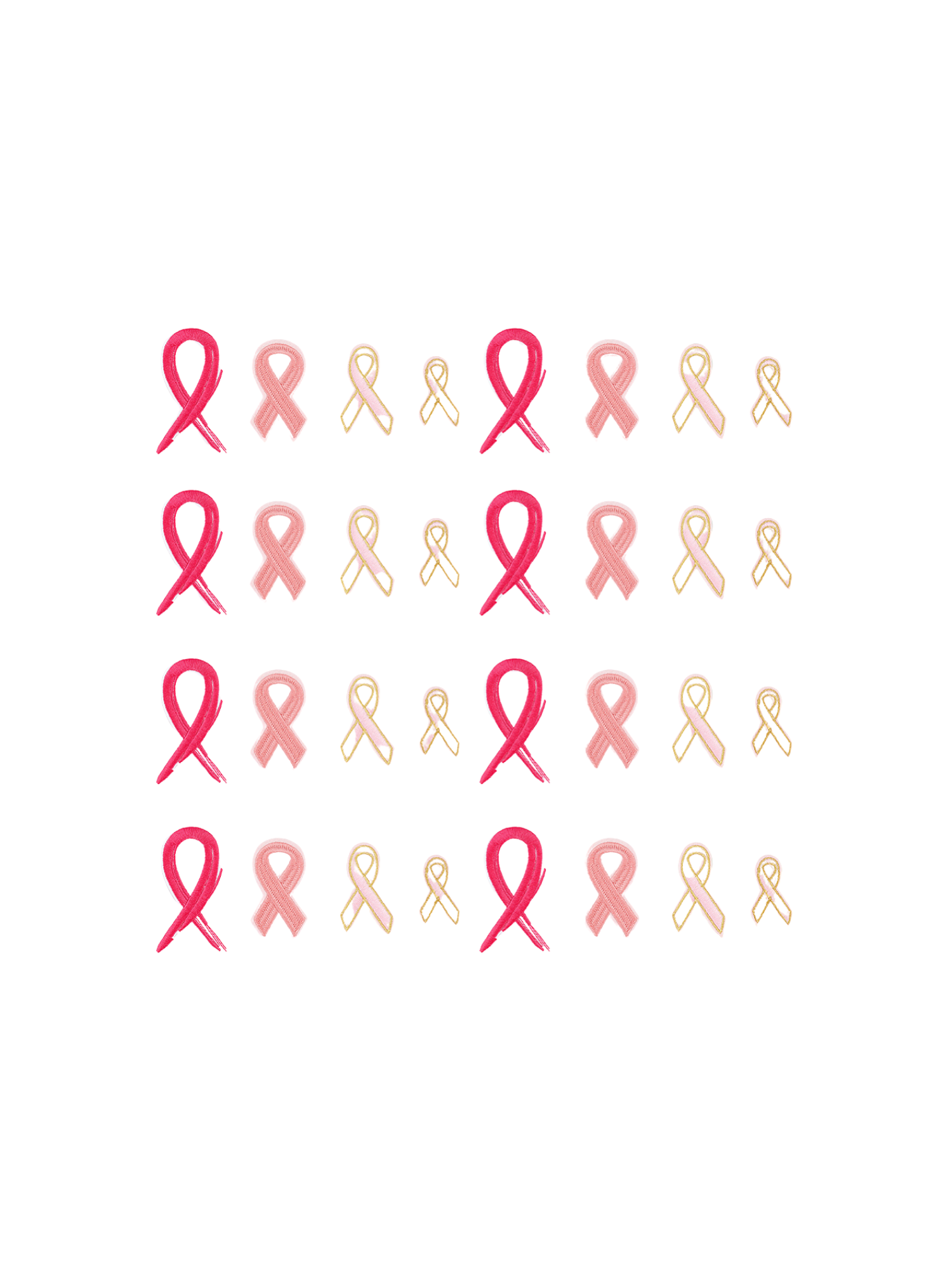 Front view of the Breast Cancer Awareness Ribbon Patches | Assorted