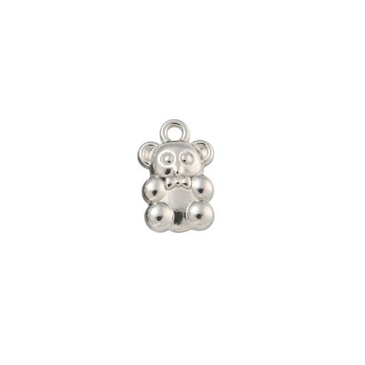 Silver Teddy Bear Charm