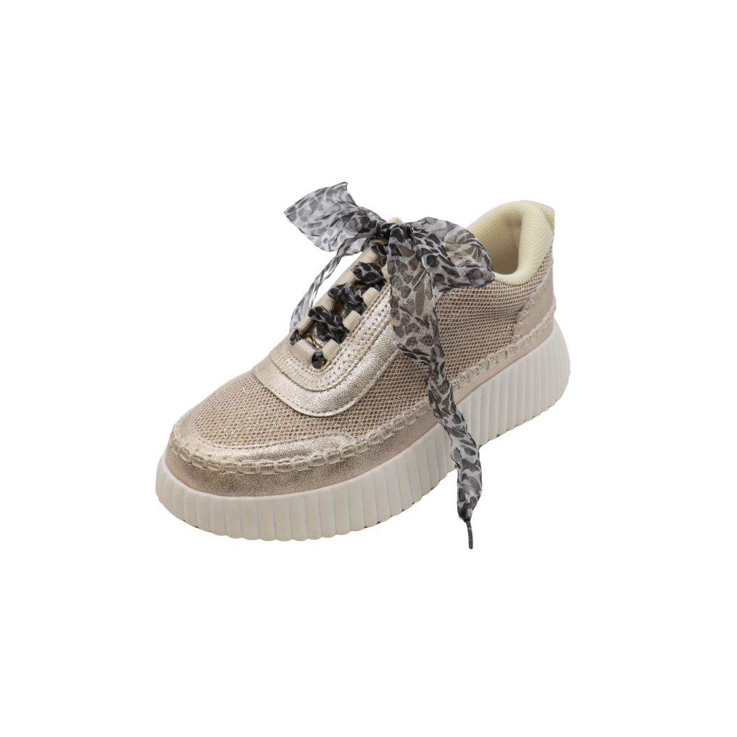 Leopard Shimmer Chiffon Shoelaces