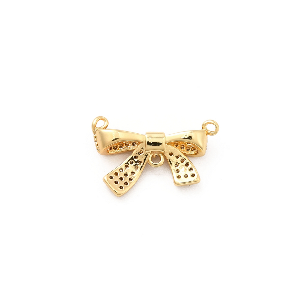 * Gold CZ Connector Bow