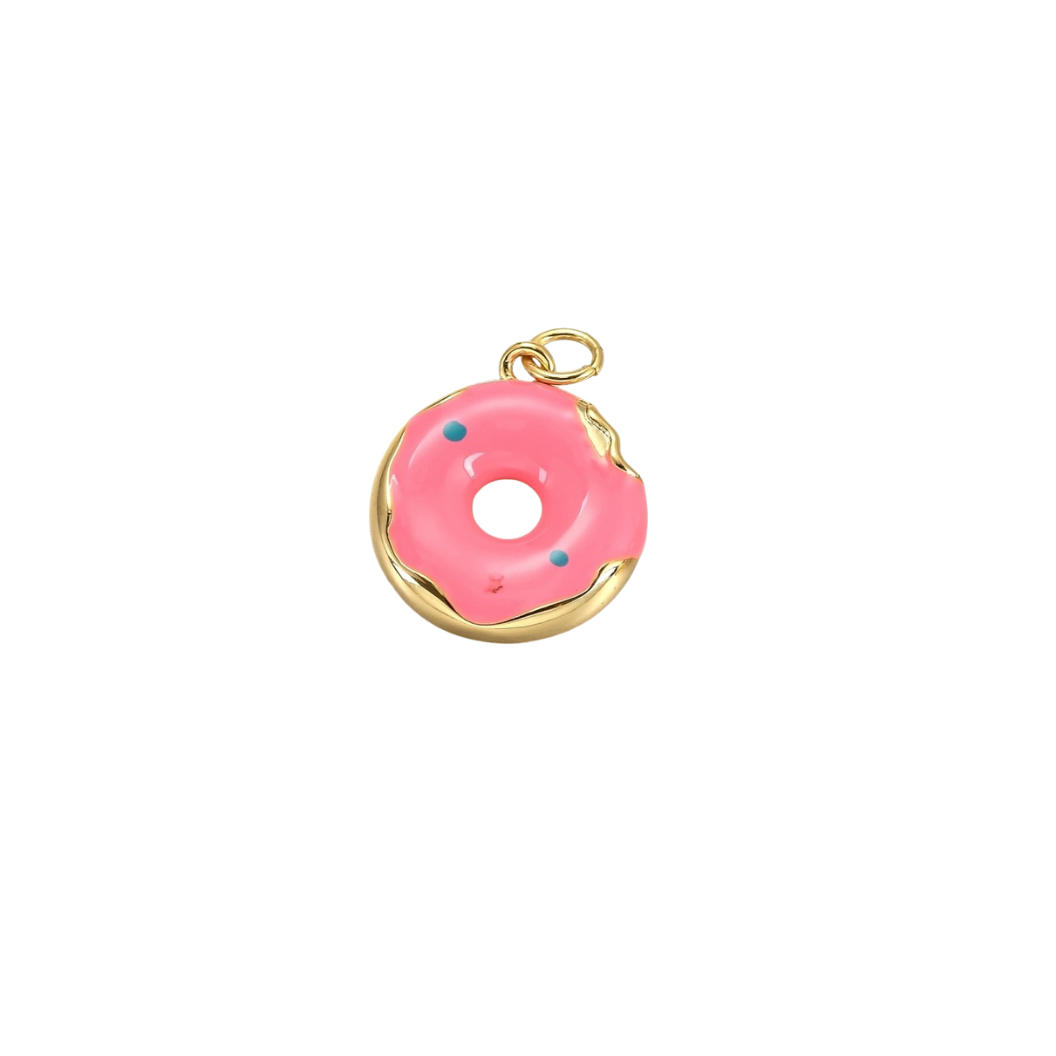 pink and gold donut