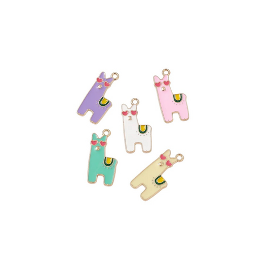 Front View of the Gold Alpaca Charms | Assorted