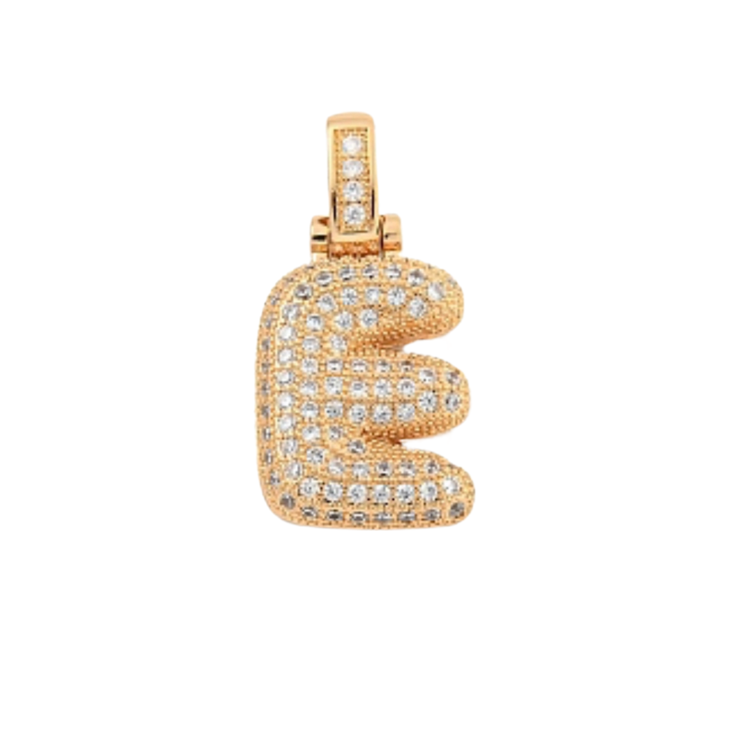 Light Gold Rhinestone Bubble Initial Letter | Alphabet Charm